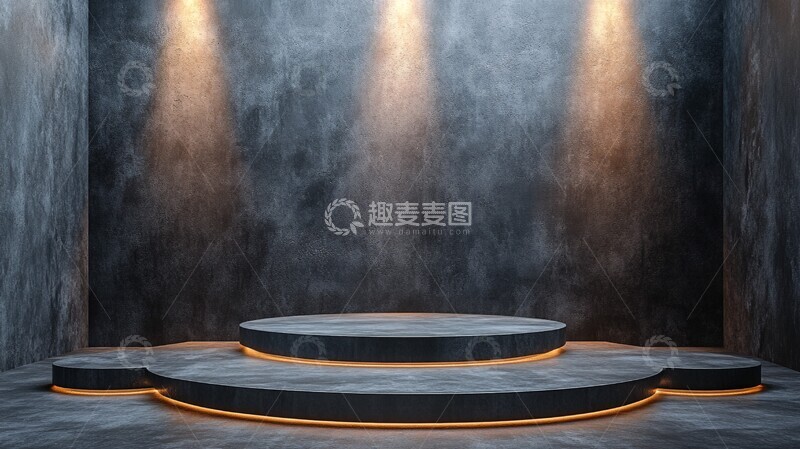 高清大图下载【趣麦麦图】产品展示架灯光效果2