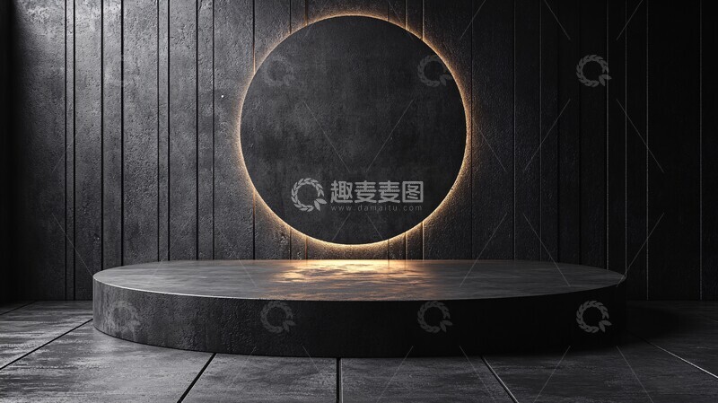 高清大图下载【趣麦麦图】黑色舞台展示台3