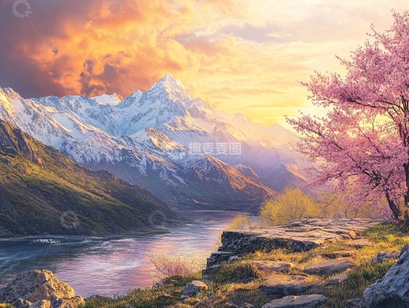 高清大图下载【趣麦麦图】壮美河山风景画