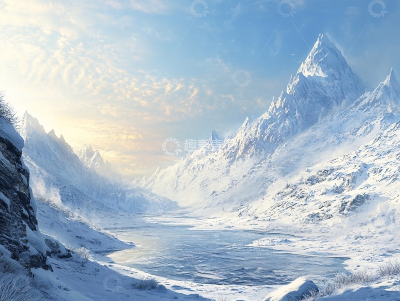 高清大图下载【趣麦麦图】雪山大场景16