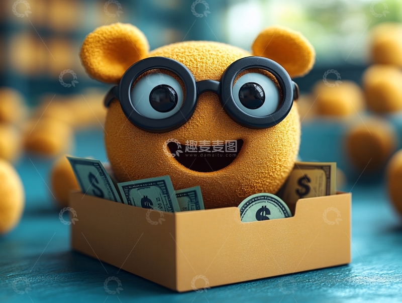 高清大图下载【趣麦麦图】理财吉祥物1