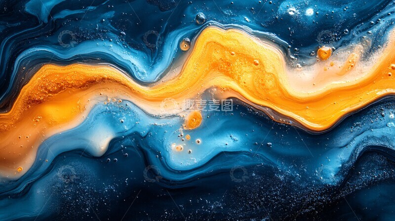 高清大图下载【趣麦麦图】蓝色流体背景1