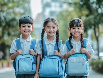 背书包的快乐小学生