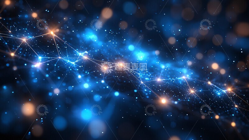 高清大图下载【趣麦麦图】蓝色渐变连接设计