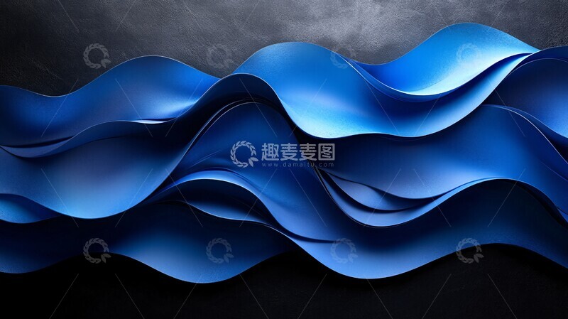 蓝色波浪背景5
