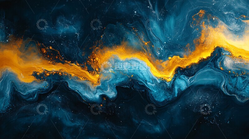 高清大图下载【趣麦麦图】蓝色流体背景3