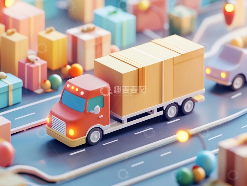 高清大图下载【趣麦麦图】物流插画1