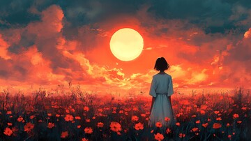 彩色亚洲风景插画1