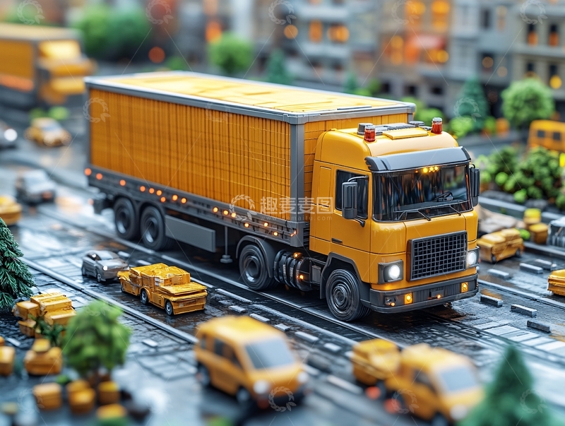 高清大图下载【趣麦麦图】马路模型特写3