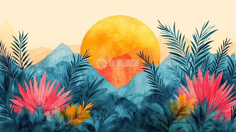 高清大图下载【趣麦麦图】简约插画壁纸