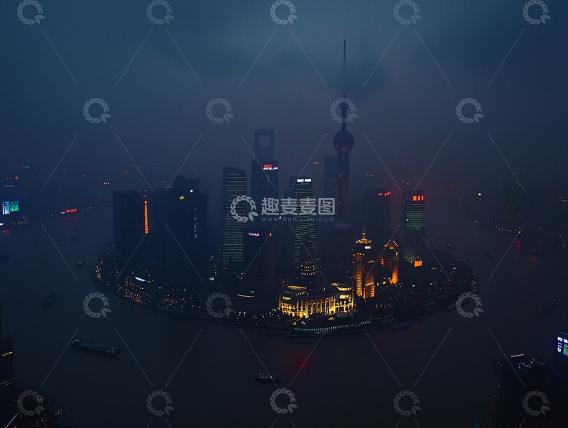 高清大图下载【趣麦麦图】雾锁魔都