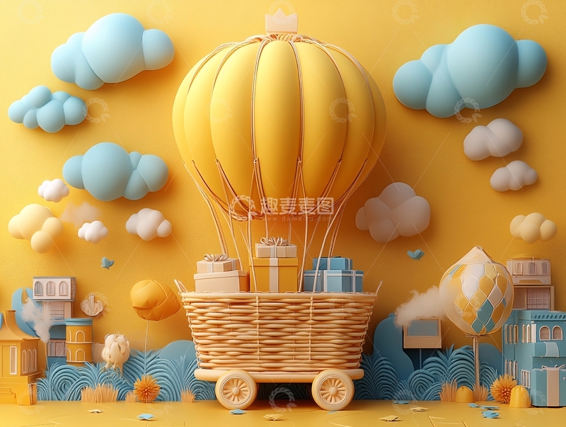 高清大图下载【趣麦麦图】立体插画风格17