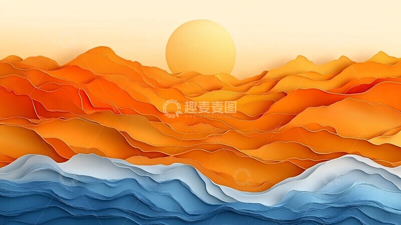 高清大图下载【趣麦麦图】波纹图案背景2