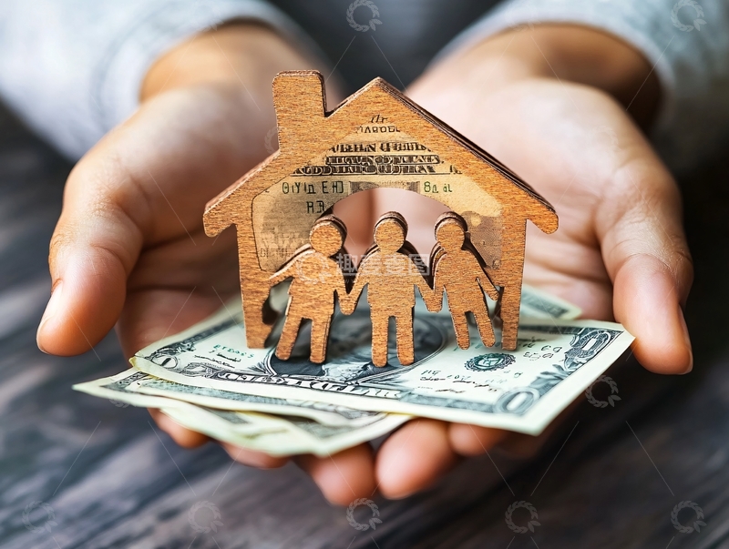 高清大图下载【趣麦麦图】爱心守护幸福家园