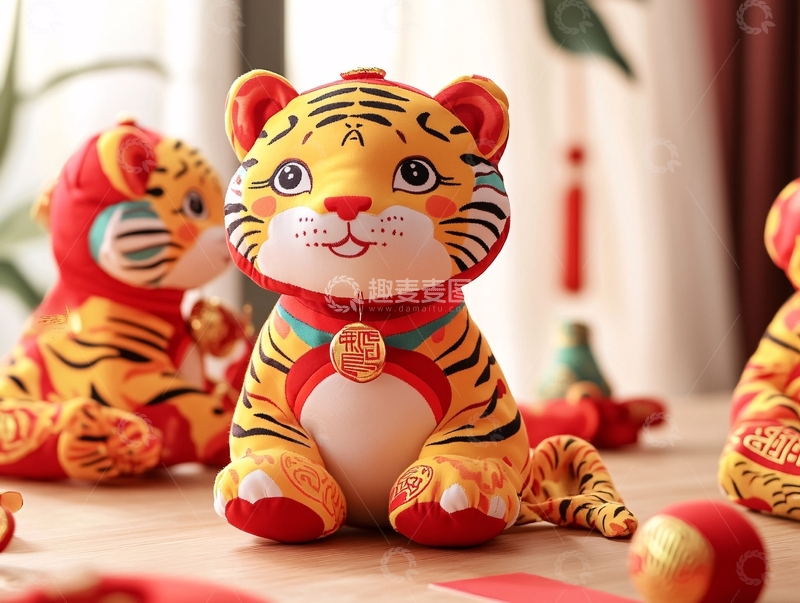 高清大图下载【趣麦麦图】虎年文创吉祥物