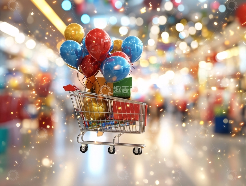 高清大图下载【趣麦麦图】双十二购物超市5