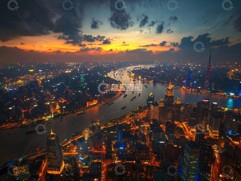 高清大图下载【趣麦麦图】浦东全景大画幅