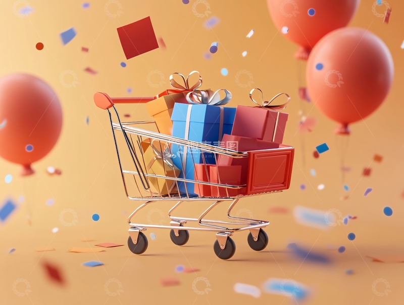 高清大图下载【趣麦麦图】双十一购物狂欢节抽奖1