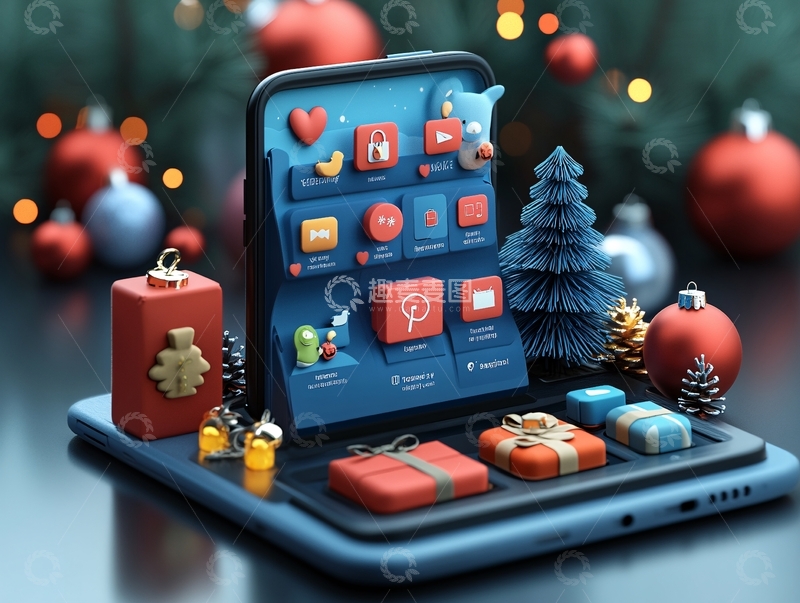 高清大图下载【趣麦麦图】圣诞节插画24