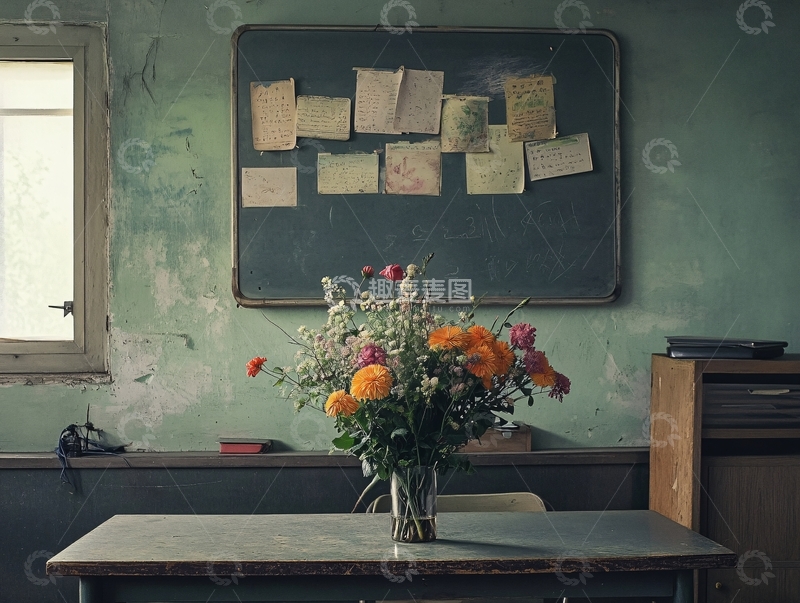 高清大图下载【趣麦麦图】破旧的教室
