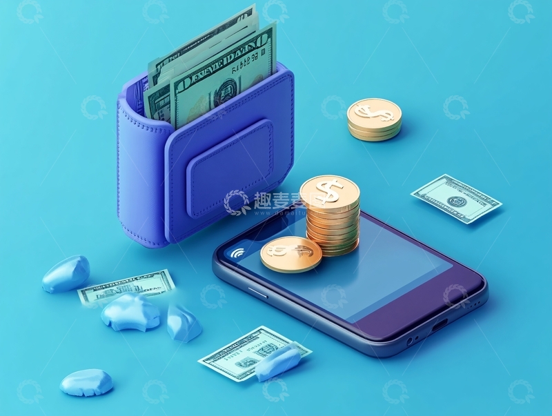高清大图下载【趣麦麦图】钱包理财