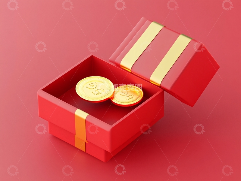 高清大图下载【趣麦麦图】新年金币新年红包1