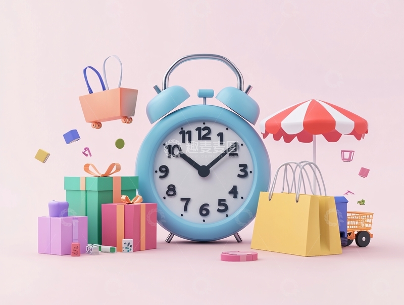 高清大图下载【趣麦麦图】购物节倒计时