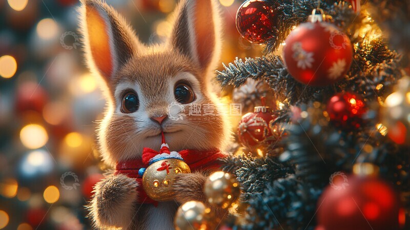 高清大图下载【趣麦麦图】圣诞动物挂饰3