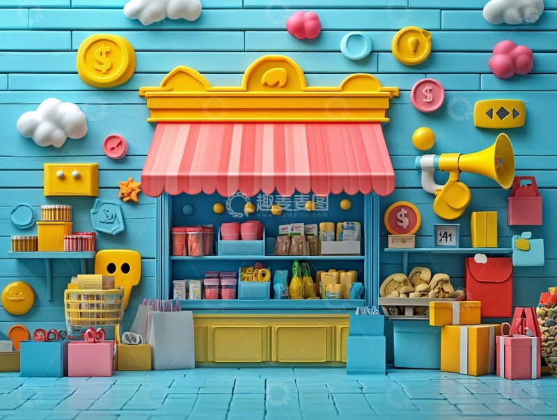 高清大图下载【趣麦麦图】立体淘宝场景图13