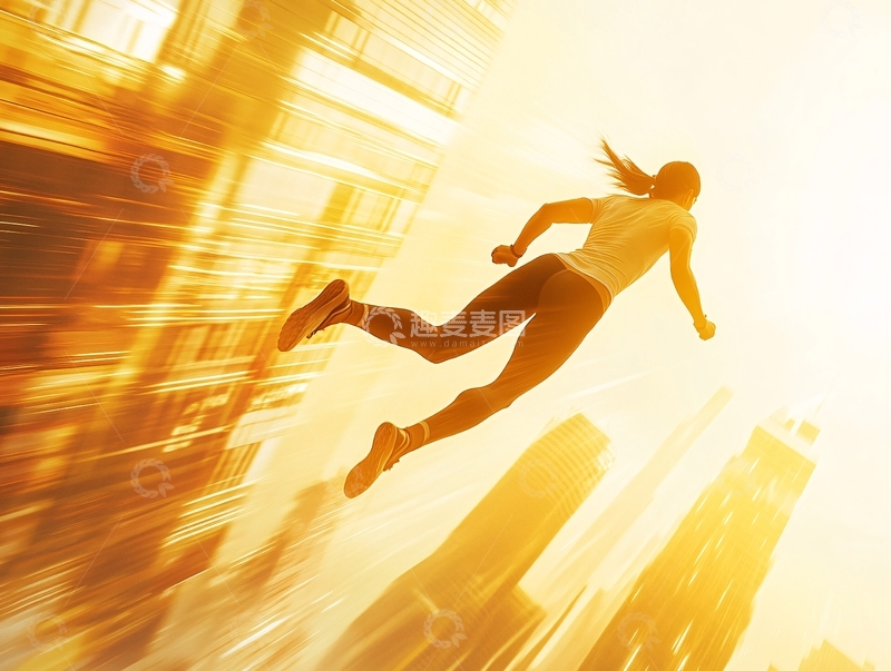 高清大图下载【趣麦麦图】动感跑步背景4