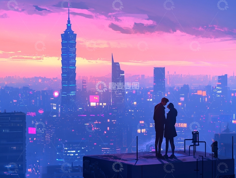 高清大图下载【趣麦麦图】浪漫城市1