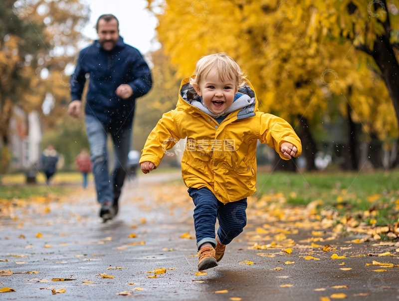 高清大图下载【趣麦麦图】奔跑的小孩