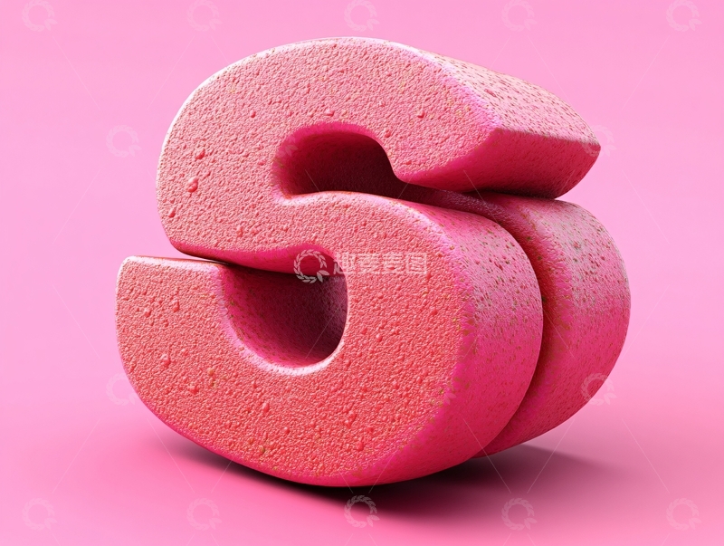 高清大图下载【趣麦麦图】粉色立体字