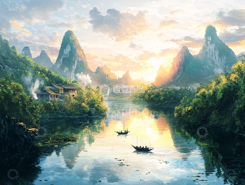 高清大图下载【趣麦麦图】古风山水场景31