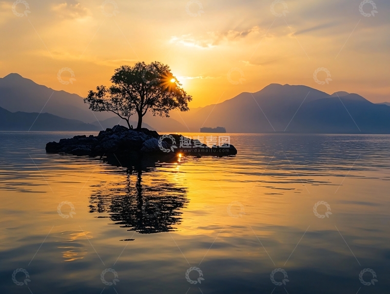 高清大图下载【趣麦麦图】洱海的树