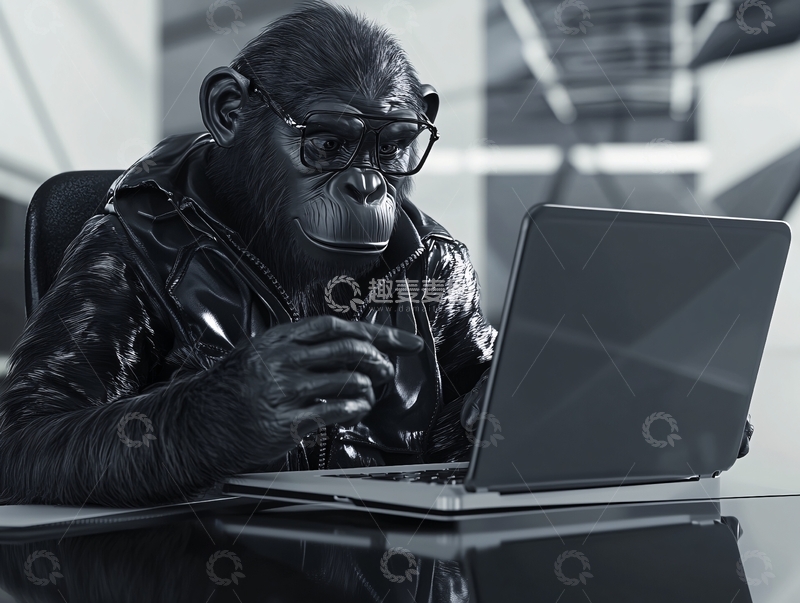 高清大图下载【趣麦麦图】科技猩猩1