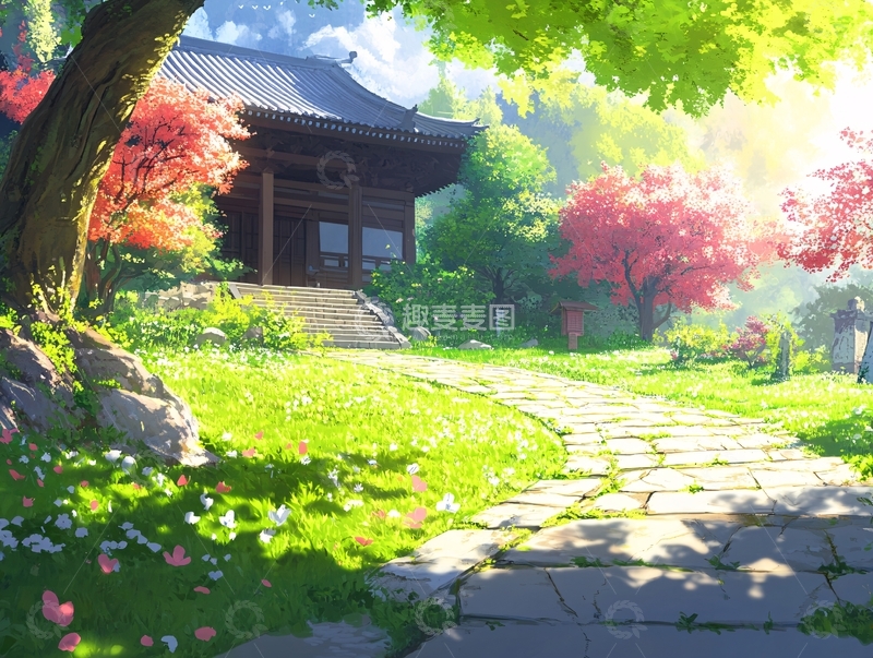 高清大图下载【趣麦麦图】古风动画场景10