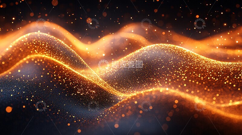 高清大图下载【趣麦麦图】金色波纹设计2
