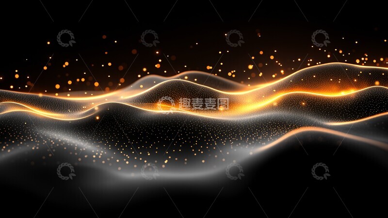 高清大图下载【趣麦麦图】-金色线条背景2