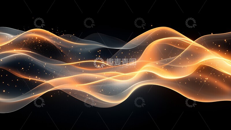 高清大图下载【趣麦麦图】-金色线条背景3