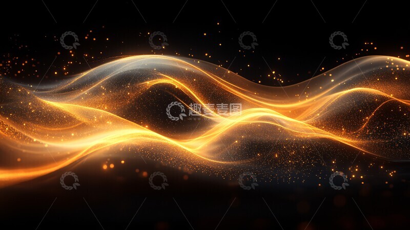 高清大图下载【趣麦麦图】-金色线条背景1