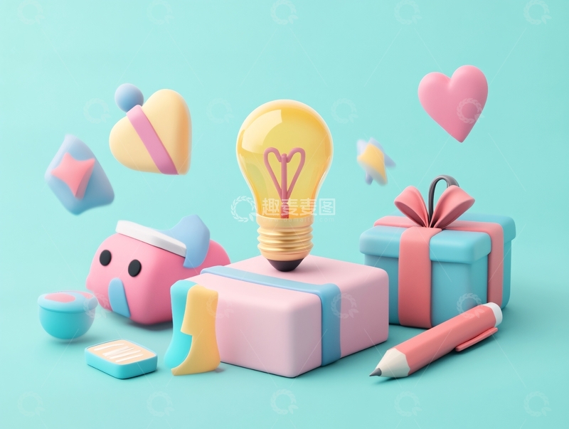 高清大图下载【趣麦麦图】儿童节礼物盒在线教育