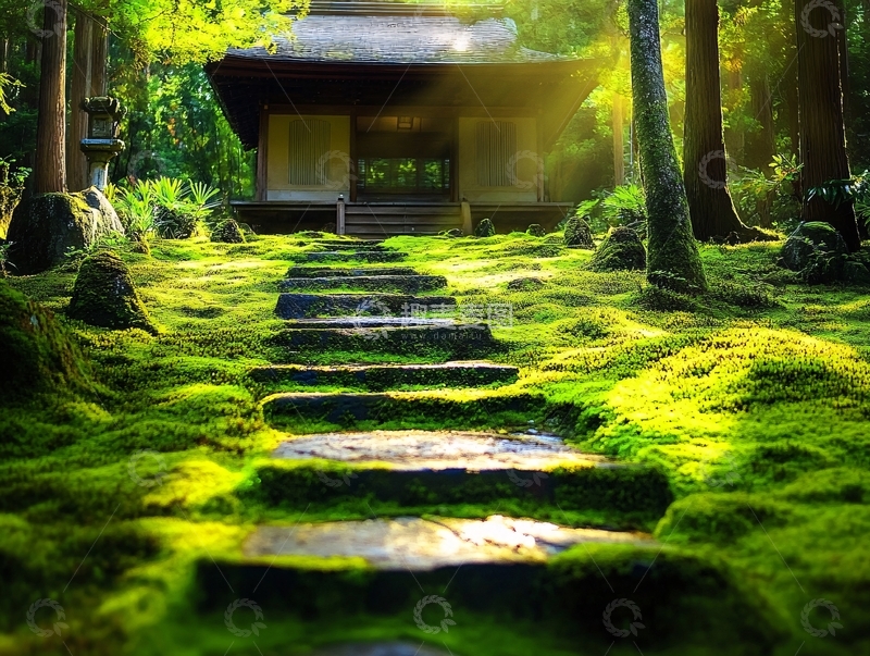 高清大图下载【趣麦麦图】日本禅意园林