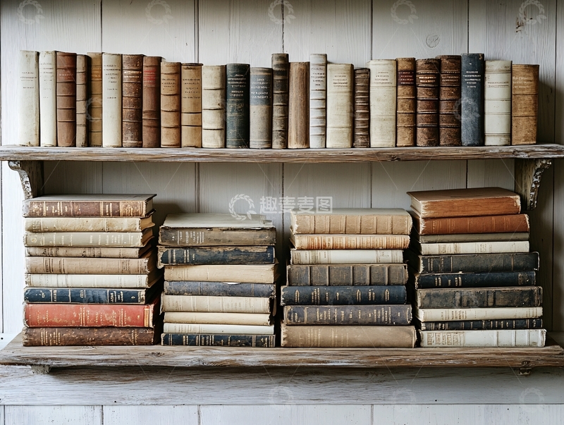 高清大图下载【趣麦麦图】书屋书架