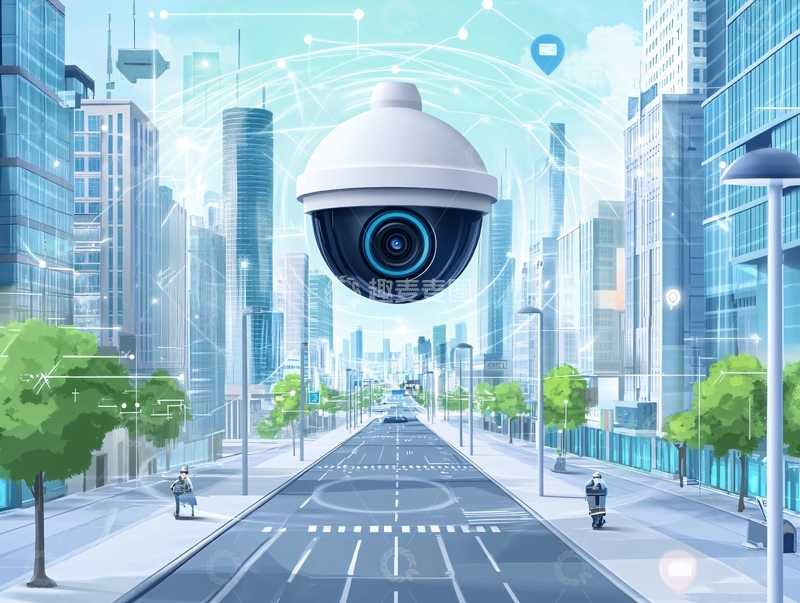 高清大图下载【趣麦麦图】城市安防