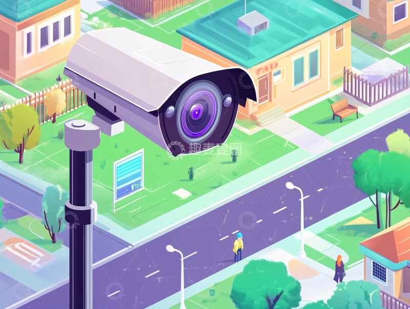 高清大图下载【趣麦麦图】社区监控