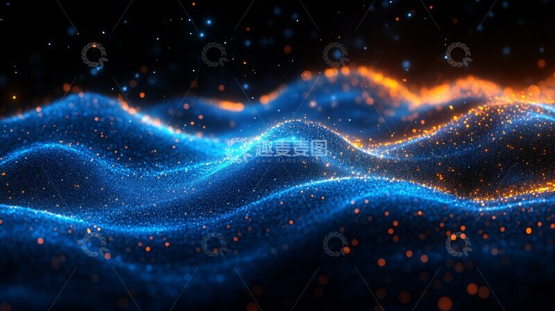高清大图下载【趣麦麦图】未来数据流未来数据蓝色3