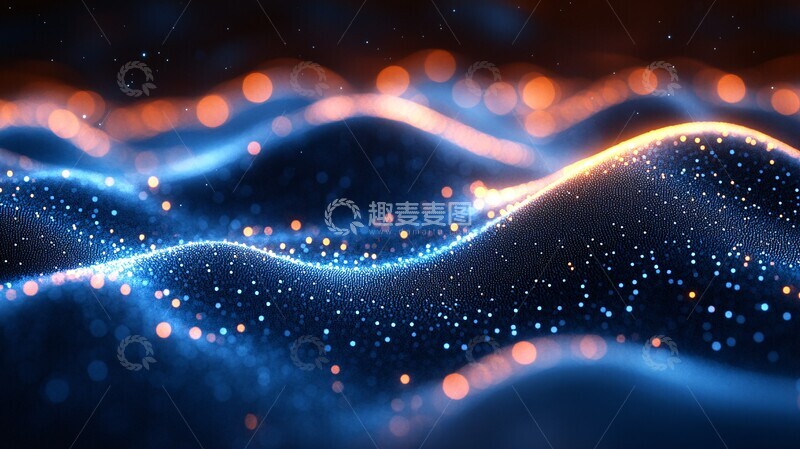 高清大图下载【趣麦麦图】未来数据流未来数据蓝色2