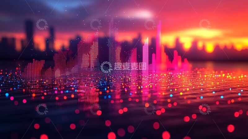 高清大图下载【趣麦麦图】数据背景展示3