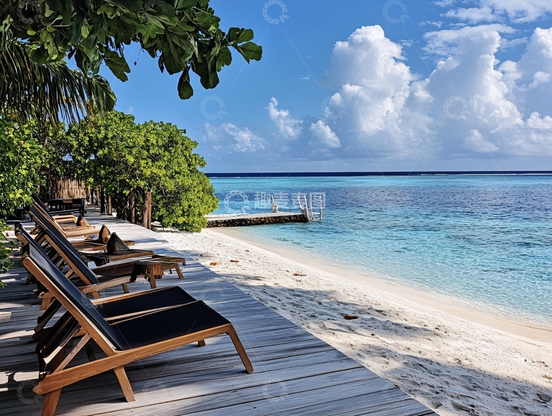 高清大图下载【趣麦麦图】马尔代夫海边